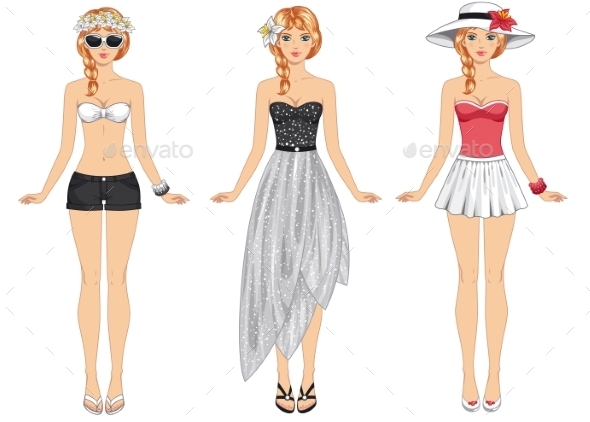 GraphicRiver Girls in Summer Clothes 11799221 GraphicRiver Girls in Summer Clothes 11799221