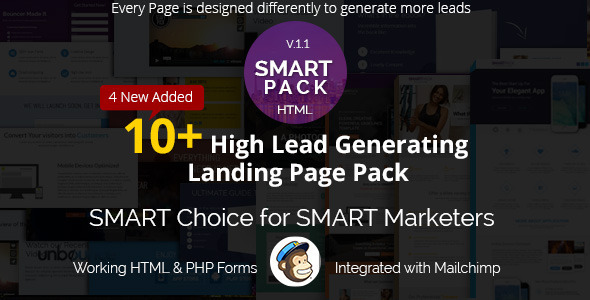 ThemeForest SmartPack Multipurpose HTML Landing Page Pack 11592602 ThemeForest SmartPack Multipurpose HTML Landing Page Pack 11592602