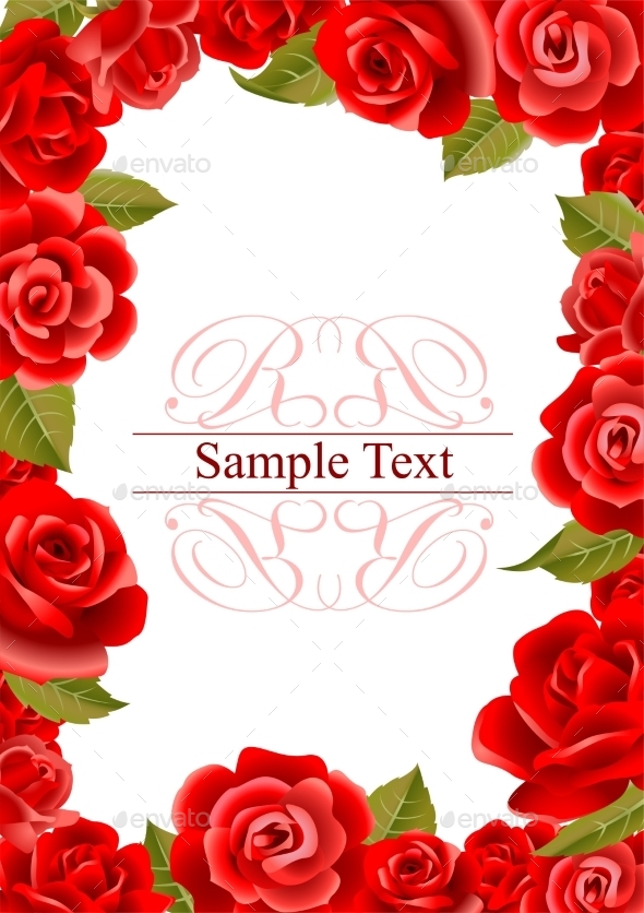 GraphicRiver Frame from Red Roses 11799800 GraphicRiver Frame from Red Roses 11799800