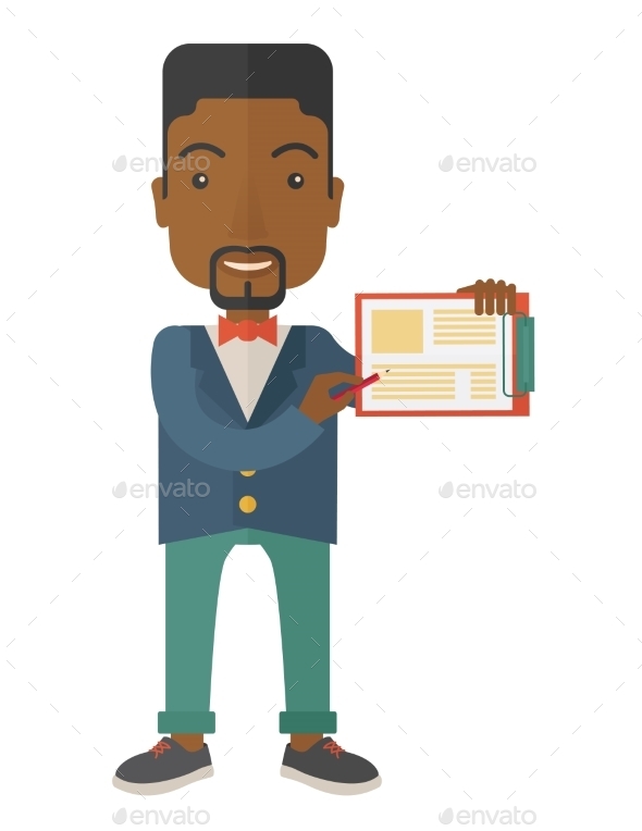 GraphicRiver Guy Holding Clipboard 11800116 GraphicRiver Guy Holding Clipboard 11800116
