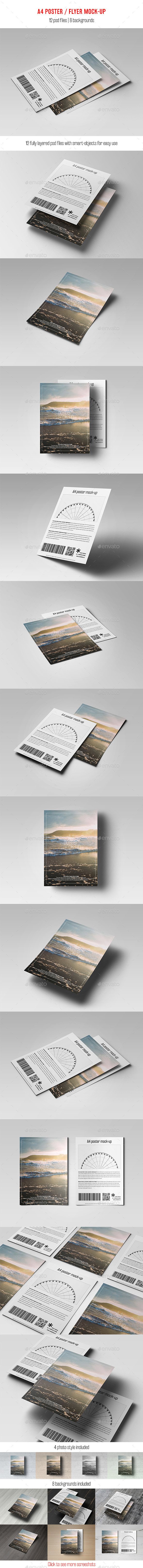 GraphicRiver A4 Poster Flyer Mock-Up 11800302 GraphicRiver A4 Poster Flyer Mock-Up 11800302