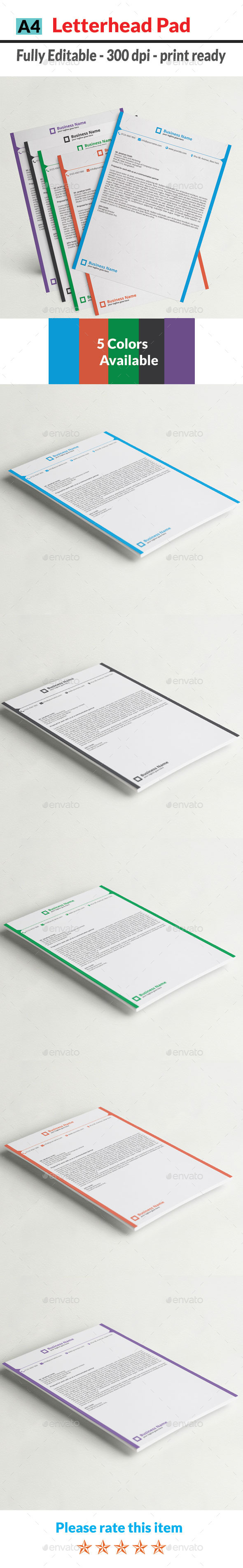 GraphicRiver Letterhead Pad 11800654 GraphicRiver Letterhead Pad 11800654