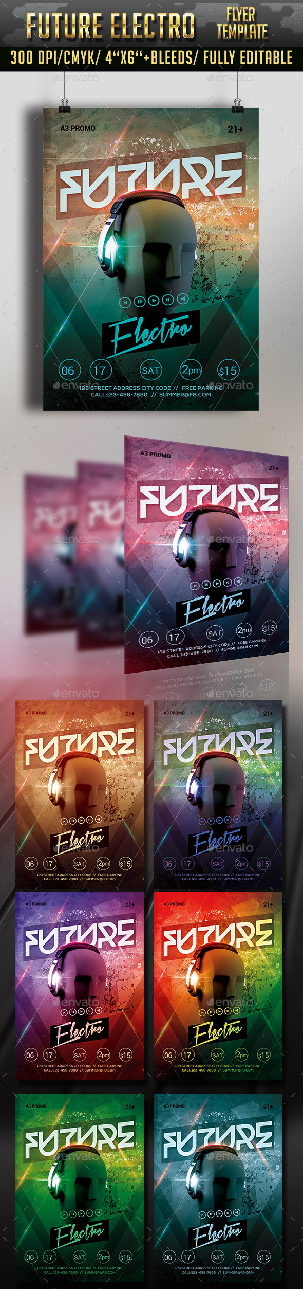 Future Electro Flyer Template (Clubs & Parties)