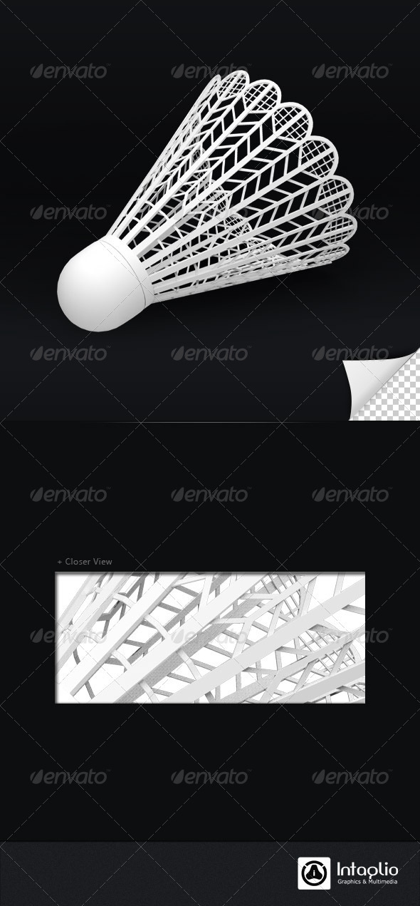 Shuttlecock 3D Render Shuttlecock 3D Render