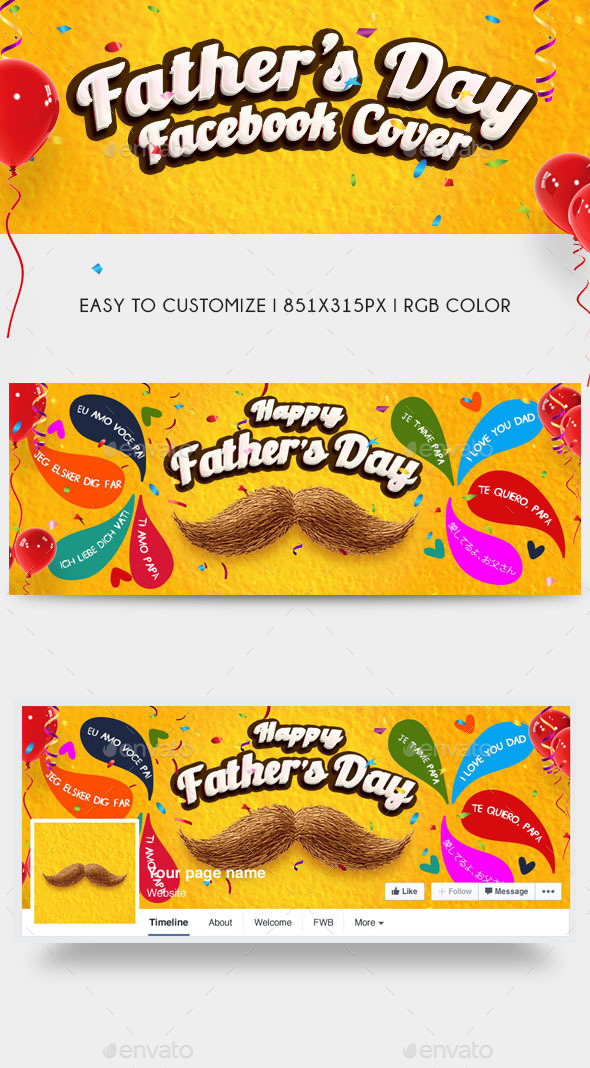 GraphicRiver Father s Day Facebook Cover 11802894 GraphicRiver Father s Day Facebook Cover 11802894