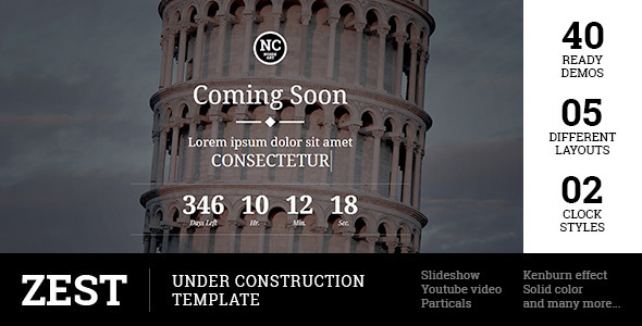 ThemeForest Zest Under Construction Template 11668760 ThemeForest Zest Under Construction Template 11668760