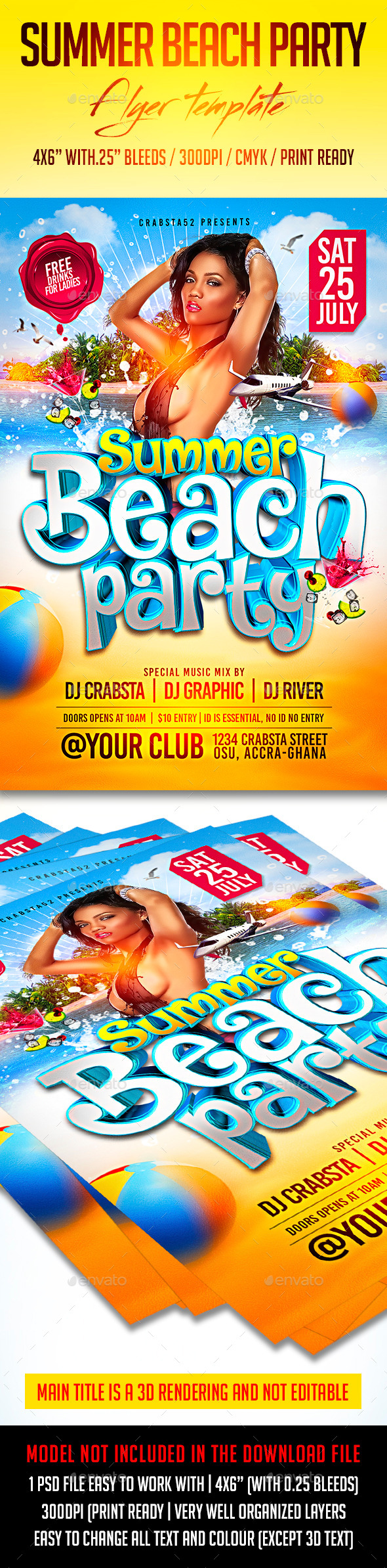 GraphicRiver Summer Beach Party Flyer Template 11805897 GraphicRiver Summer Beach Party Flyer Template 11805897