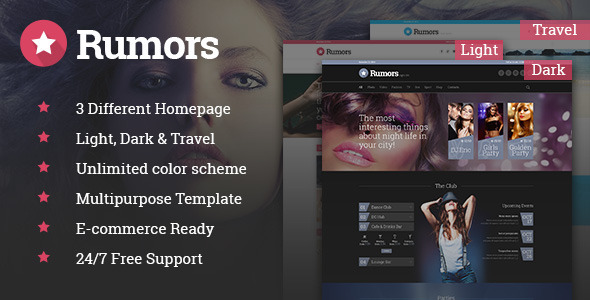 ThemeForest Rumors Multipurpose HTML5 Responsive Template 11590603 ThemeForest Rumors Multipurpose HTML5 Responsive Template 11590603