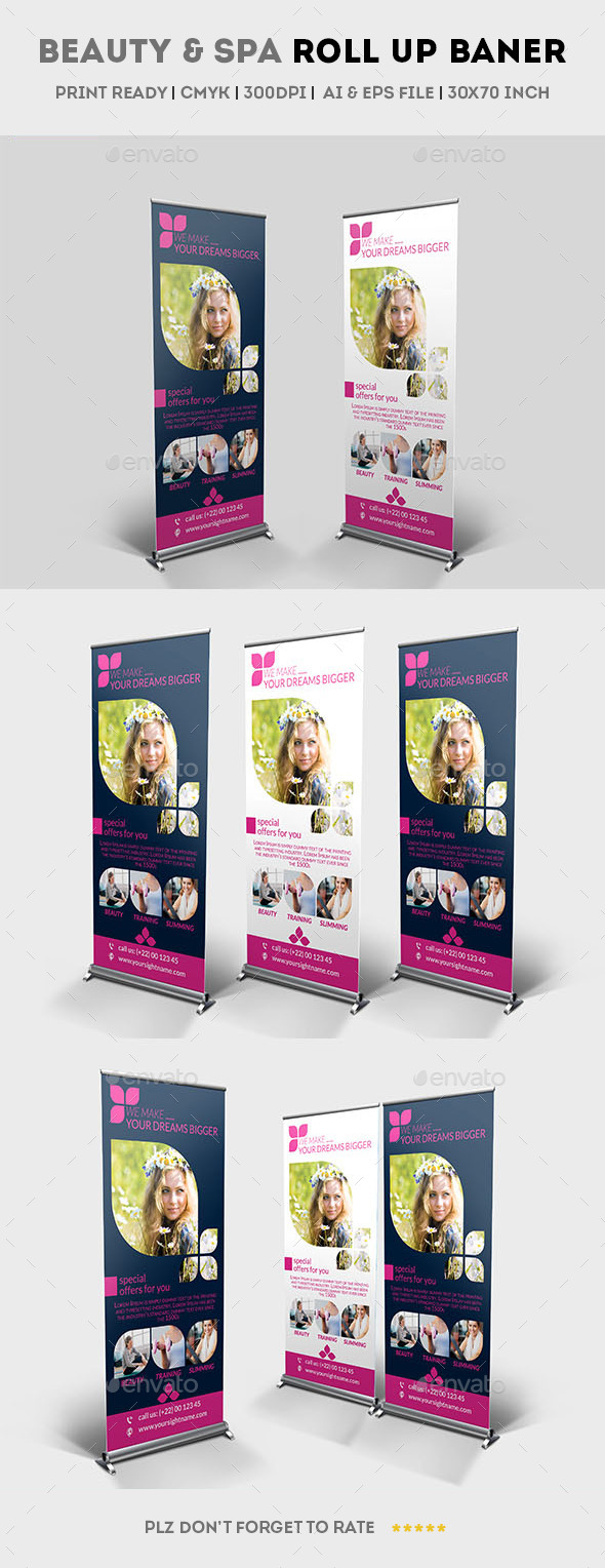 GraphicRiver Beauty & Spa Roll up Banner 11809635 GraphicRiver Beauty & Spa Roll up Banner 11809635
