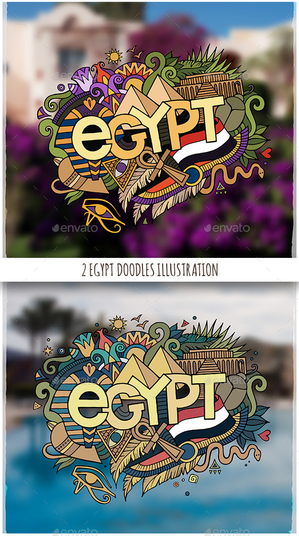 GraphicRiver Egypt Doodles Illustrations 11809639 GraphicRiver Egypt Doodles Illustrations 11809639