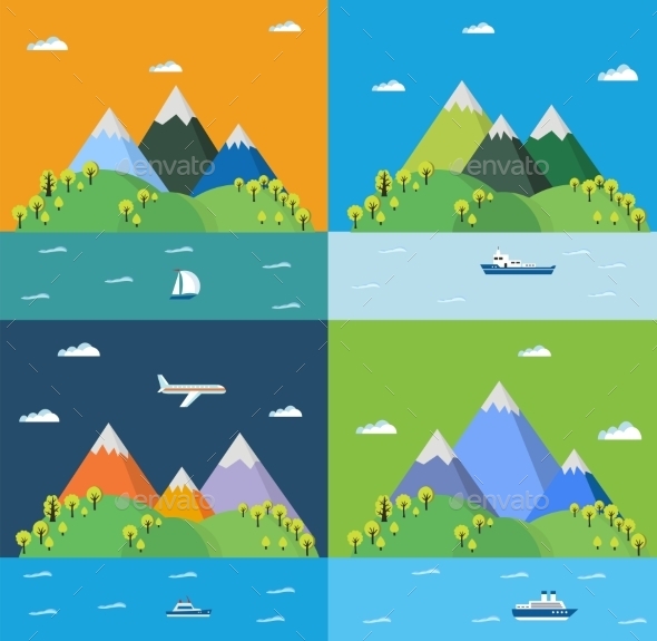 GraphicRiver Set Landscape 11809756 GraphicRiver Set Landscape 11809756
