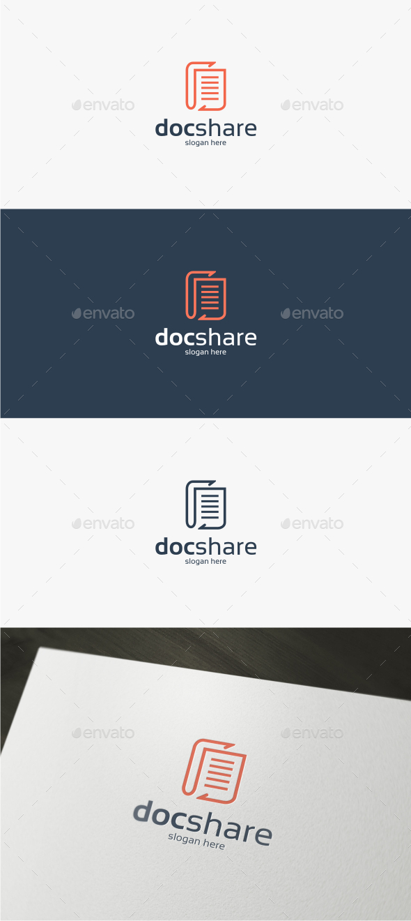 GraphicRiver Doc Share Logo Template 11809852 GraphicRiver Doc Share Logo Template 11809852