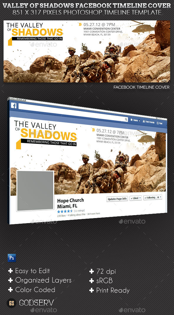 Valley of Shadows Facebook Timeline Cover Template