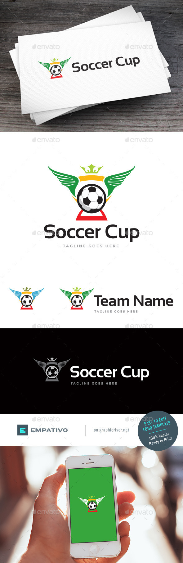 Soccer Cup Logo Template (Objects)