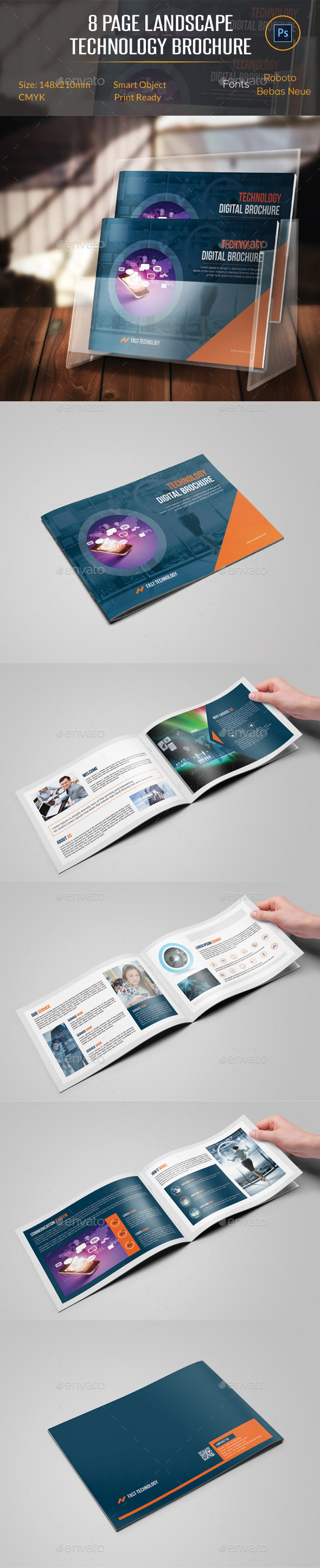 GraphicRiver 8 Pages Landscape Technology Brochure 11813583 GraphicRiver 8 Pages Landscape Technology Brochure 11813583