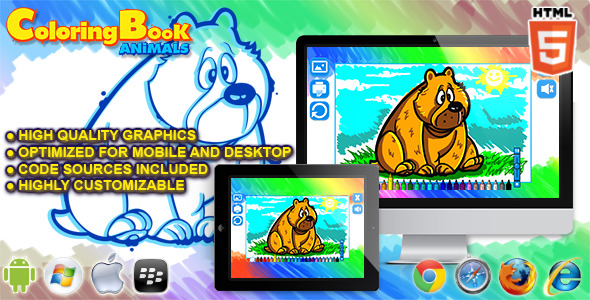 CodeCanyon Html5 Coloring Book Animals HTML5 Game 11814296 CodeCanyon Html5 Coloring Book Animals HTML5 Game 11814296