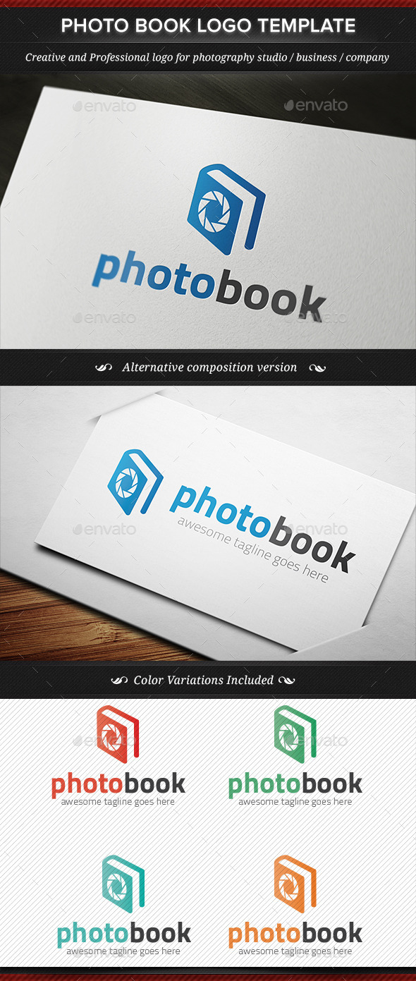 Photo Book Photography Logo Template