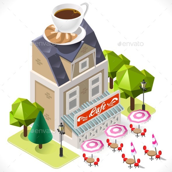 GraphicRiver Cafe Building Tint Icon Isometric 11816613 GraphicRiver Cafe Building Tint Icon Isometric 11816613