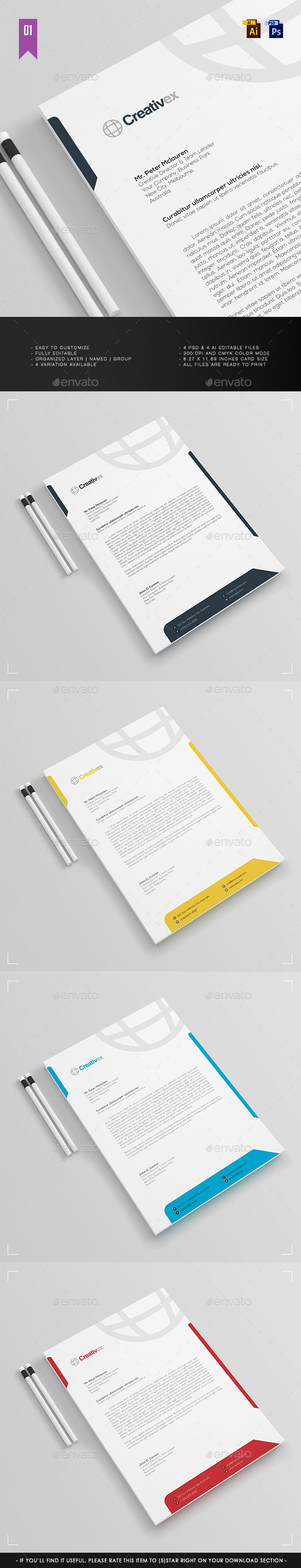 GraphicRiver A4 Business Letterhead V.001 11816798 GraphicRiver A4 Business Letterhead V.001 11816798