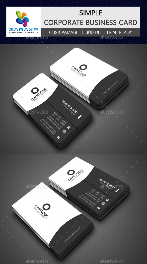 GraphicRiver Simple Corporate Business Card 11817595 GraphicRiver Simple Corporate Business Card 11817595