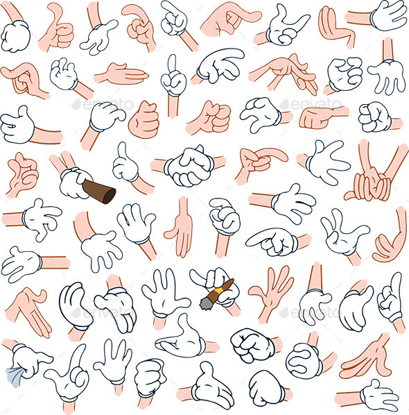 GraphicRiver Cartoon Hands Pack 2 11817773 GraphicRiver Cartoon Hands Pack 2 11817773