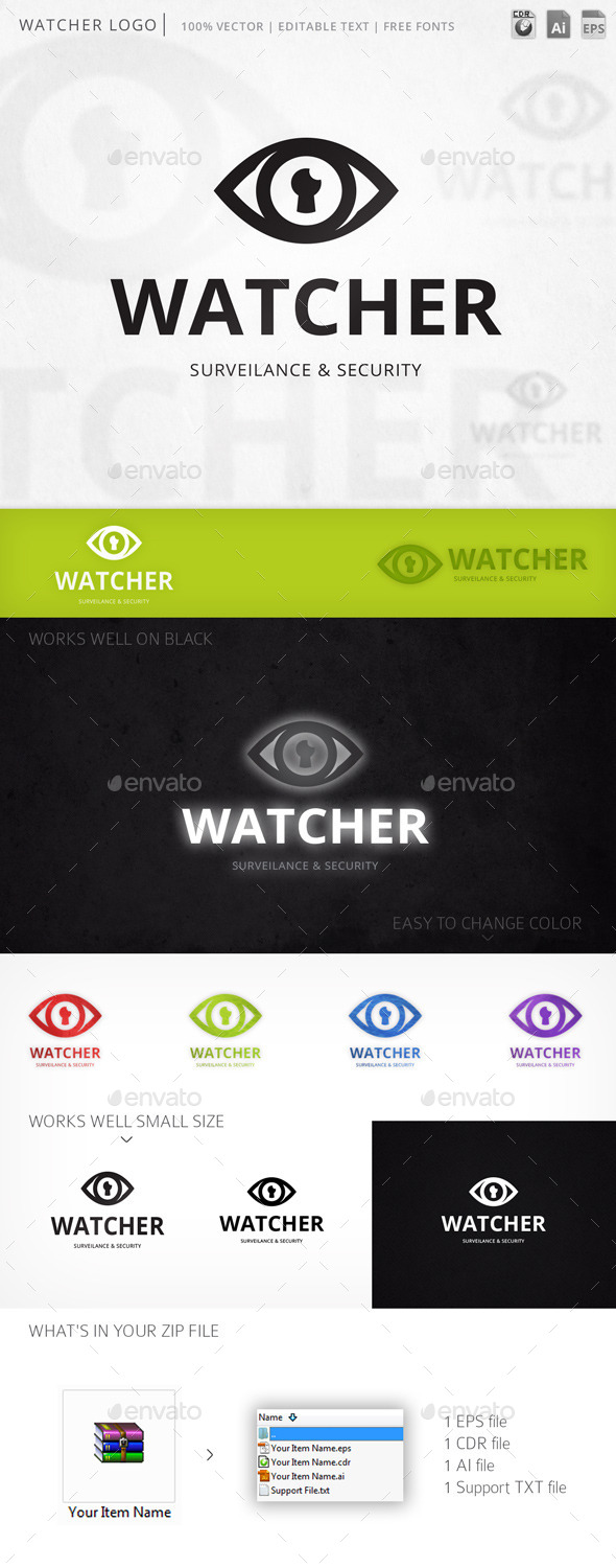 GraphicRiver Watcher Logo 11793739 GraphicRiver Watcher Logo 11793739