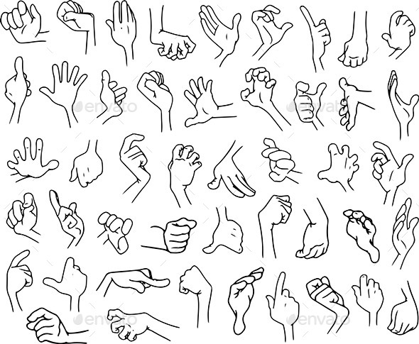 GraphicRiver Cartoon Hands Pack Lineart 3 11817849 GraphicRiver Cartoon Hands Pack Lineart 3 11817849