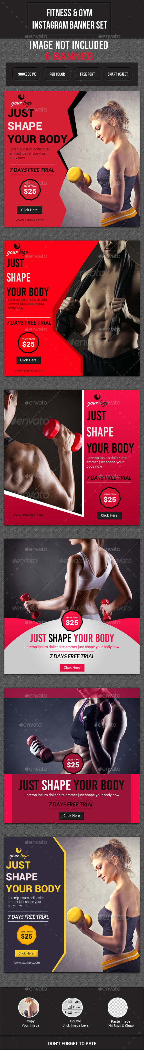 GraphicRiver Fitness & Gym Instagram Banner 11818099 GraphicRiver Fitness & Gym Instagram Banner 11818099