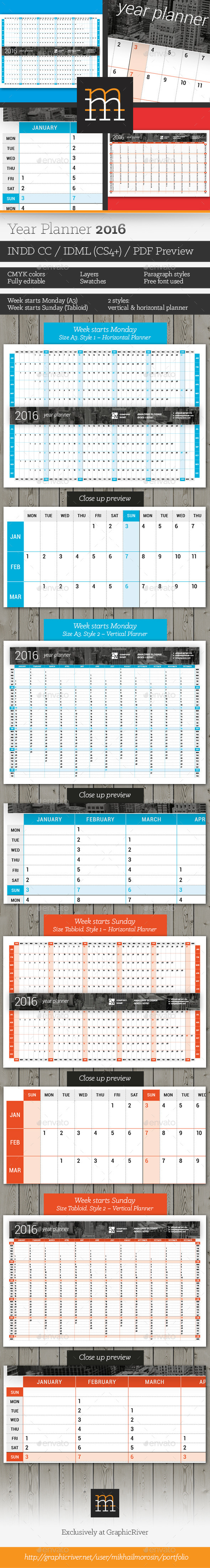 Year Planner 2016 (Calendars)