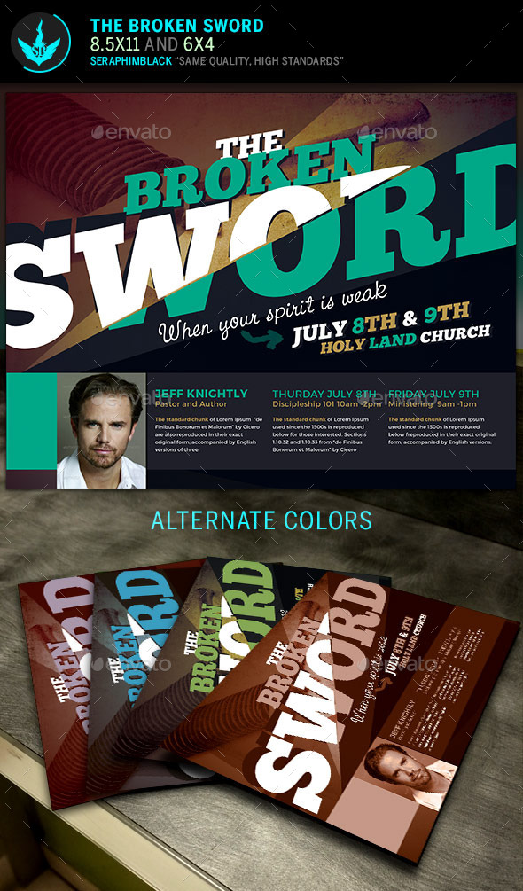 The Broken Sword Church Flyer Template (Church)