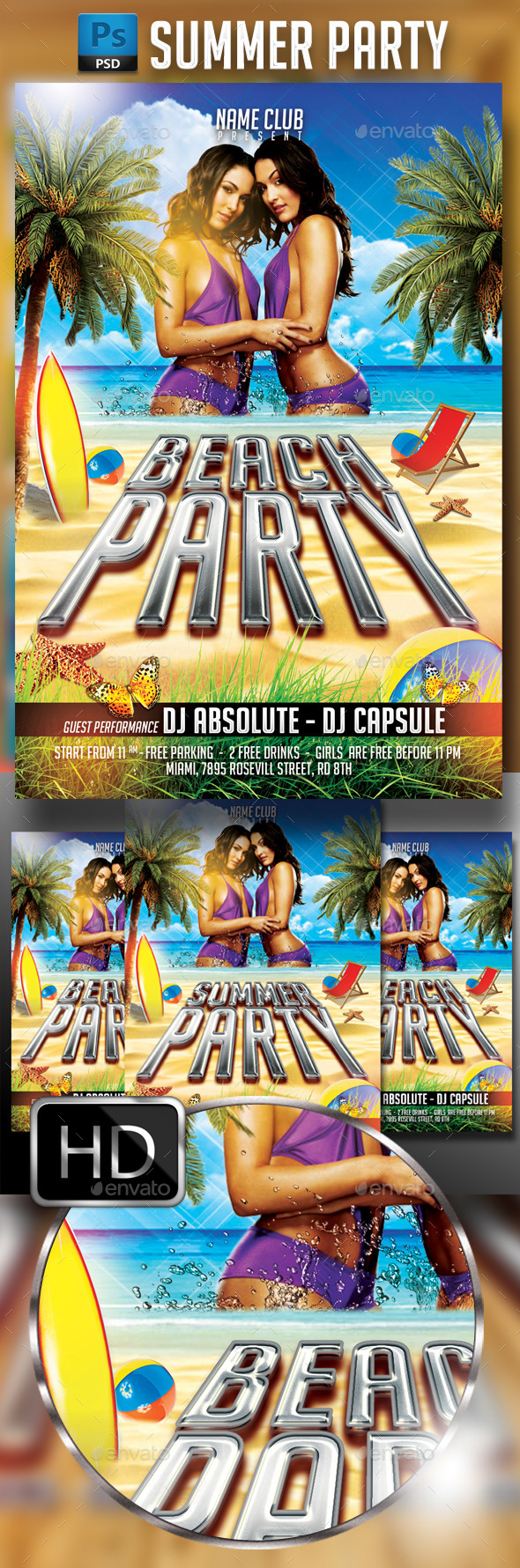 GraphicRiver Summer Party Flyer Template 4 11821659 GraphicRiver Summer Party Flyer Template 4 11821659