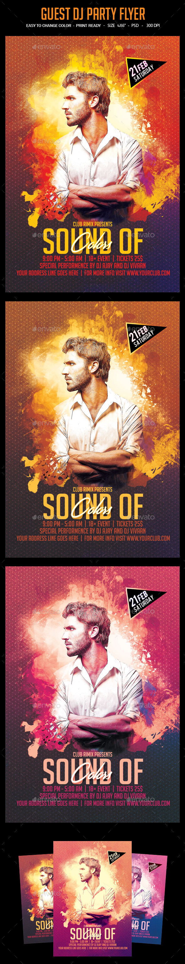 GraphicRiver Guest Dj Party Flyer 11821674 GraphicRiver Guest Dj Party Flyer 11821674