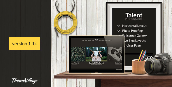 24 - Talent - Horizontal Photography WordPress Theme