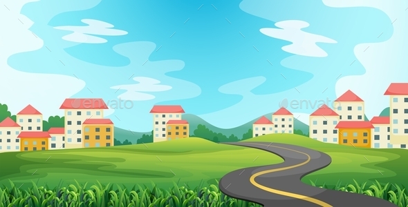 Cartoon Road Scene » Tinkytyler.org - Stock Photos & Graphics