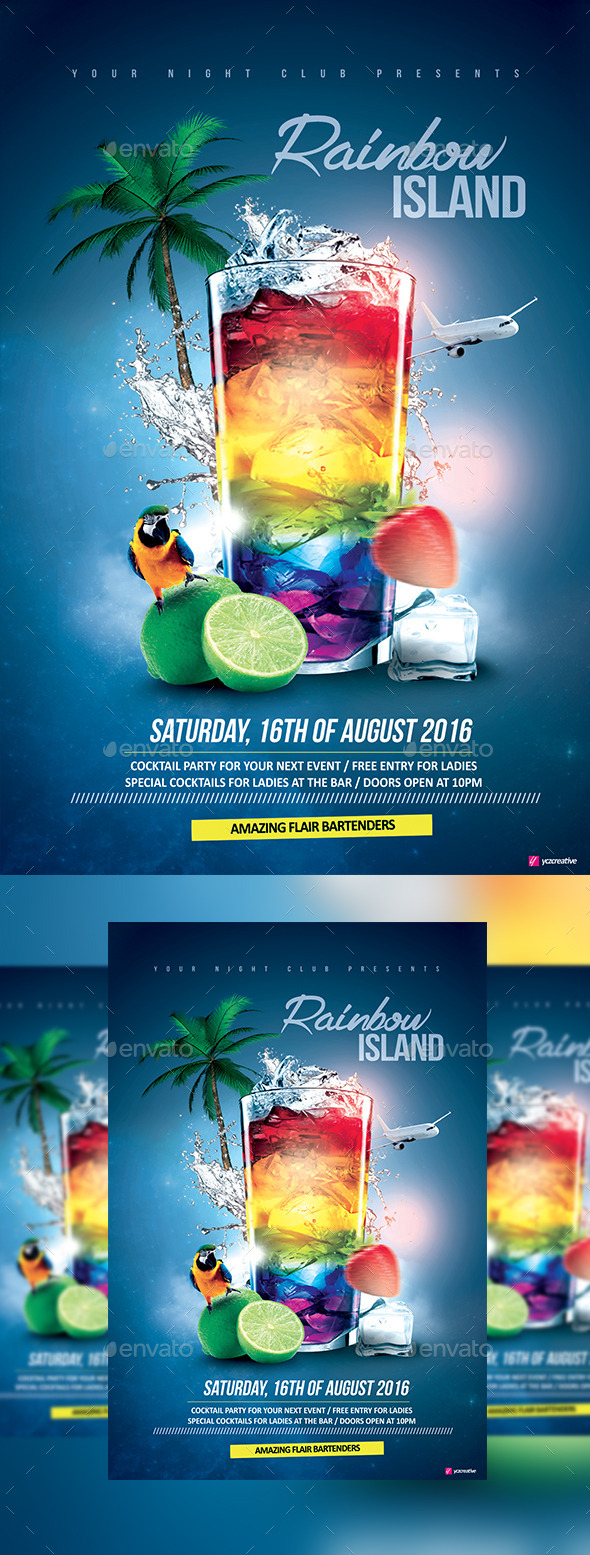 Rainbow Island Cocktail (Clubs & Parties)