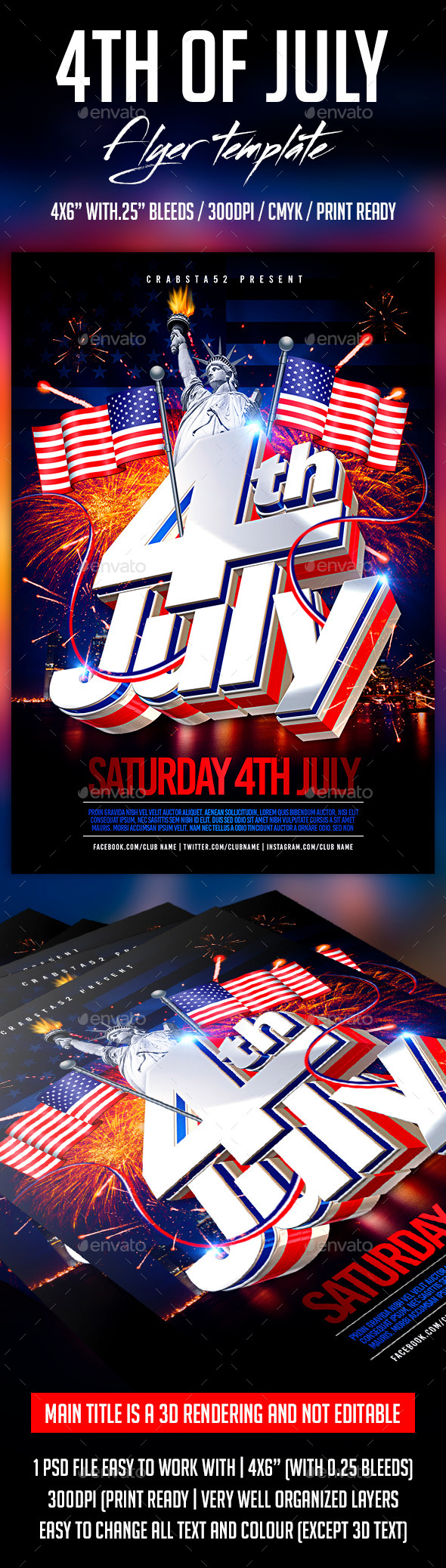 GraphicRiver 4th of July Flyer Template 11827544 GraphicRiver 4th of July Flyer Template 11827544