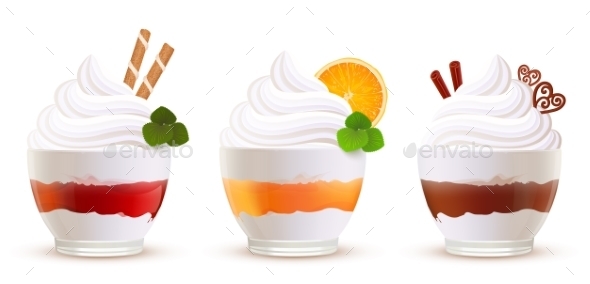 GraphicRiver Sweet Summer Desserts Set 11827991 GraphicRiver Sweet Summer Desserts Set 11827991