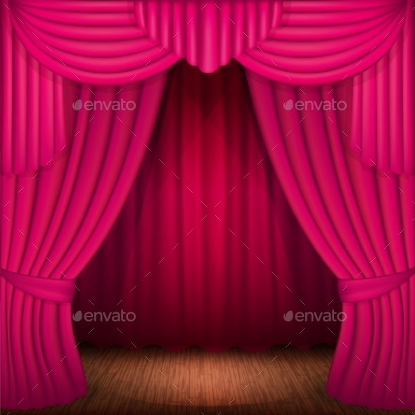 GraphicRiver Pink Curtains 11828147 GraphicRiver Pink Curtains 11828147