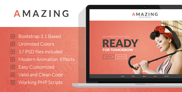Amazing - Onepage&Multipage Parallax HTML Template