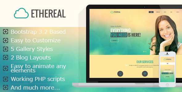 Ethereal - Multipurpose Parallax HTML Template