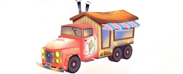 3DOcean Ice Cream Car 11828459 3DOcean Ice Cream Car 11828459