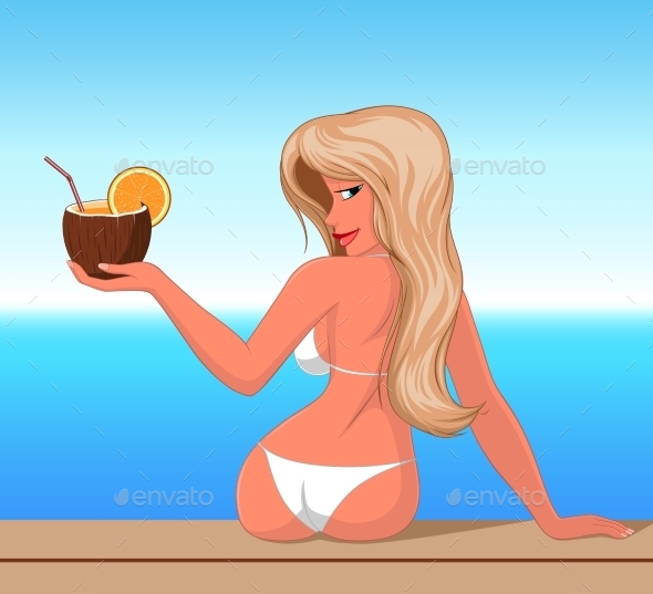 GraphicRiver Girl on the Pier 11828970 GraphicRiver Girl on the Pier 11828970