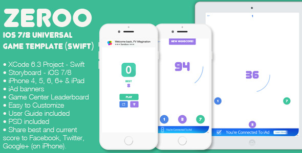 CodeCanyon Zeroo iOS 7 8 Universal Game Template Swift 11828990 CodeCanyon Zeroo iOS 7 8 Universal Game Template Swift 11828990