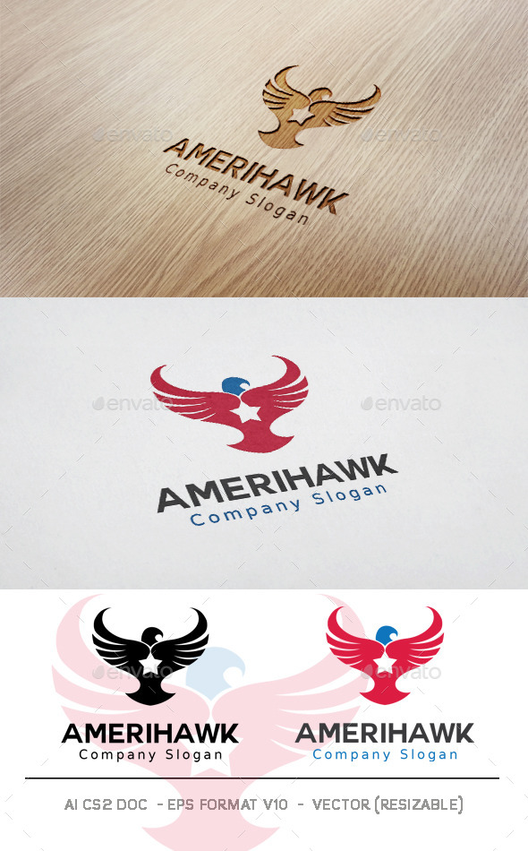 GraphicRiver American Hawk Logo 11828998 GraphicRiver American Hawk Logo 11828998
