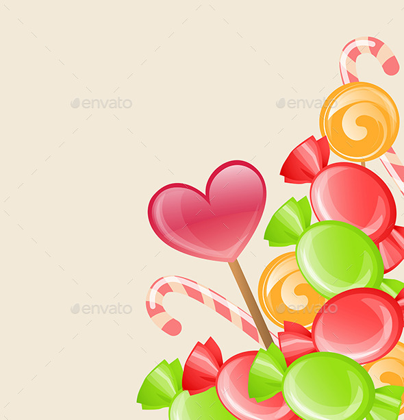 GraphicRiver Holiday Background with Candy 11829468 GraphicRiver Holiday Background with Candy 11829468