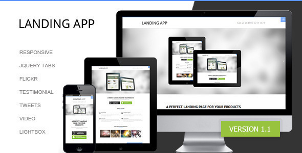 LandingApp responsive landing page