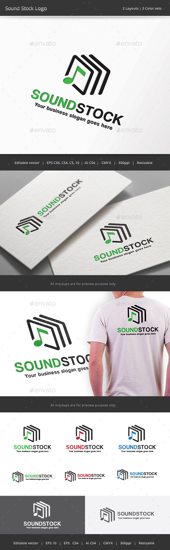 GraphicRiver Sound Stock Logo 11829849 GraphicRiver Sound Stock Logo 11829849
