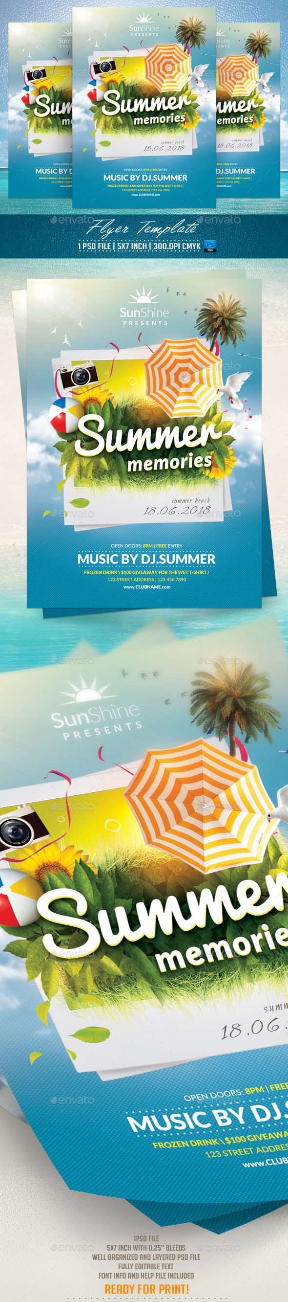 GraphicRiver Summer Memories Flyer Template 11830756 GraphicRiver Summer Memories Flyer Template 11830756