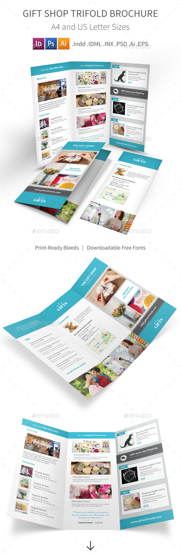 GraphicRiver Gift Shop Trifold Brochure 11830757 GraphicRiver Gift Shop Trifold Brochure 11830757
