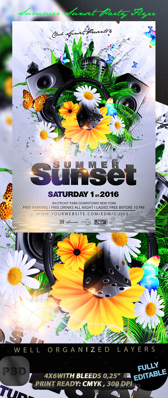 GraphicRiver Summer Sunset Party Flyer 11831850 GraphicRiver Summer Sunset Party Flyer 11831850